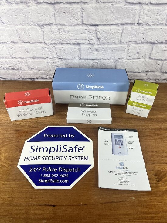 SimpliSafe Other - SimpliSafe Wireless Home Security System GEN 1 LOT Base, 2 Motion, Keypad, Siren